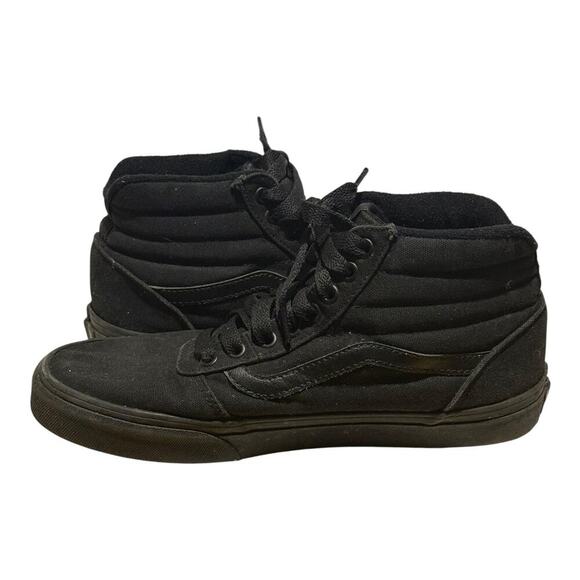 Vans Sk8-Hi Blackout Canvas High Top Sneakers Men's Size 8.5 Triple Black Skate - Picture 6 of 8